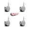 Service Caster 3 Inch MRI Safe Casters with Brakes, 7/16 Inch Grip Ring Stem, Set of 4, SCC, 4PK SCC-GR02S75-TPR-GRY-B-716138-MRI-4 - alternate 4